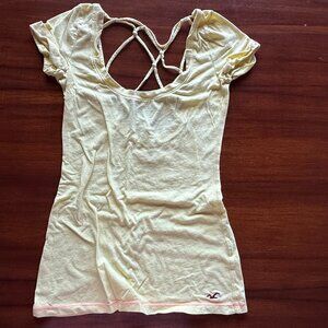 Yellow Vintage Hollister Top S